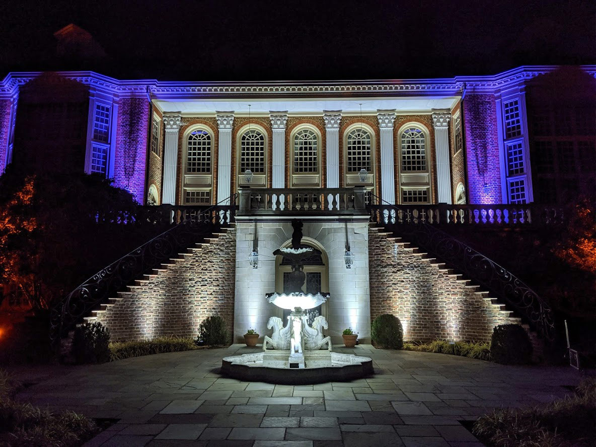 River Run Estate Event Lighting Back patio