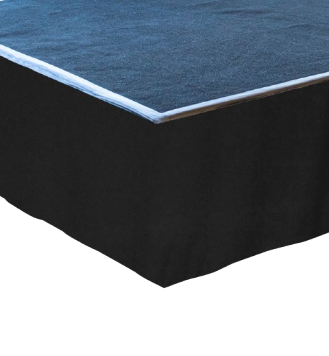 Stage Skirt - Velour - Flat - Black (2' H x 24' L)