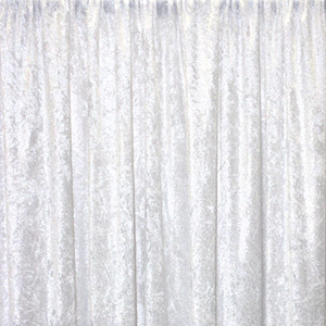 Velour Drape Section - Arctic White (12'H x 10'W)